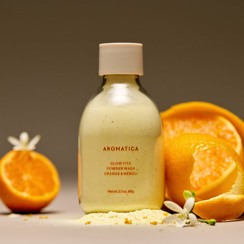 Aromatica Glow Vita Powder Wash Cleanser Orange & Neroli 60g