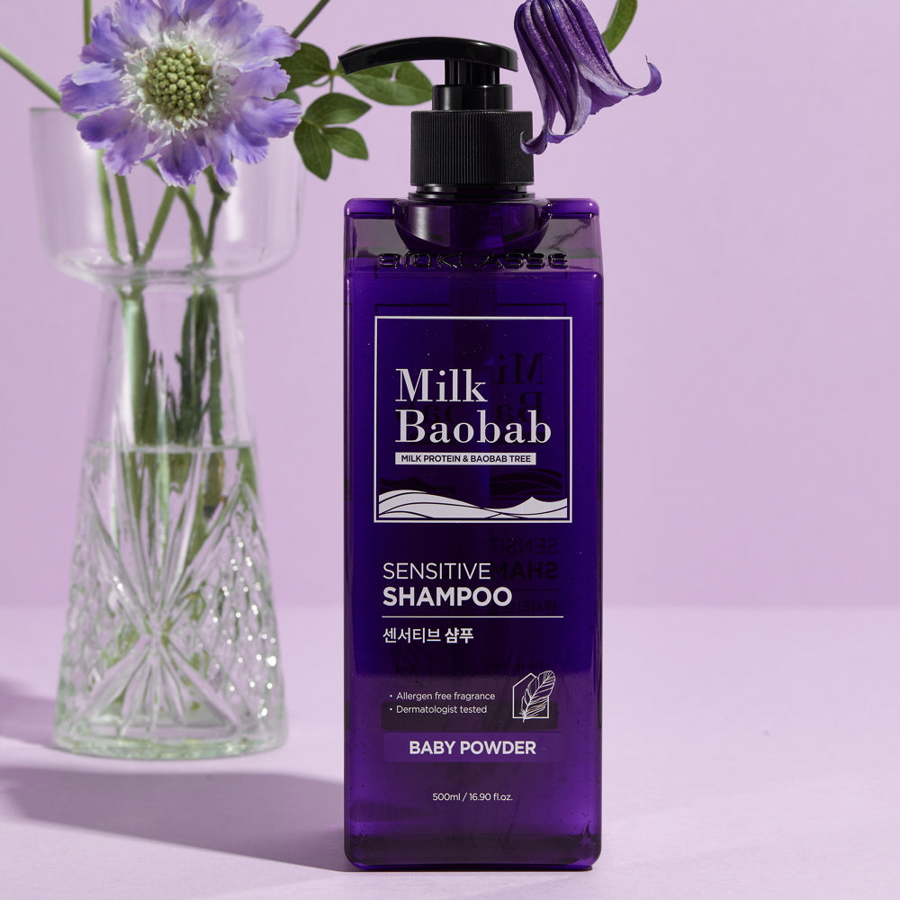 Milk Baobab Sensitive Shampoo Baby Powder, 500ml