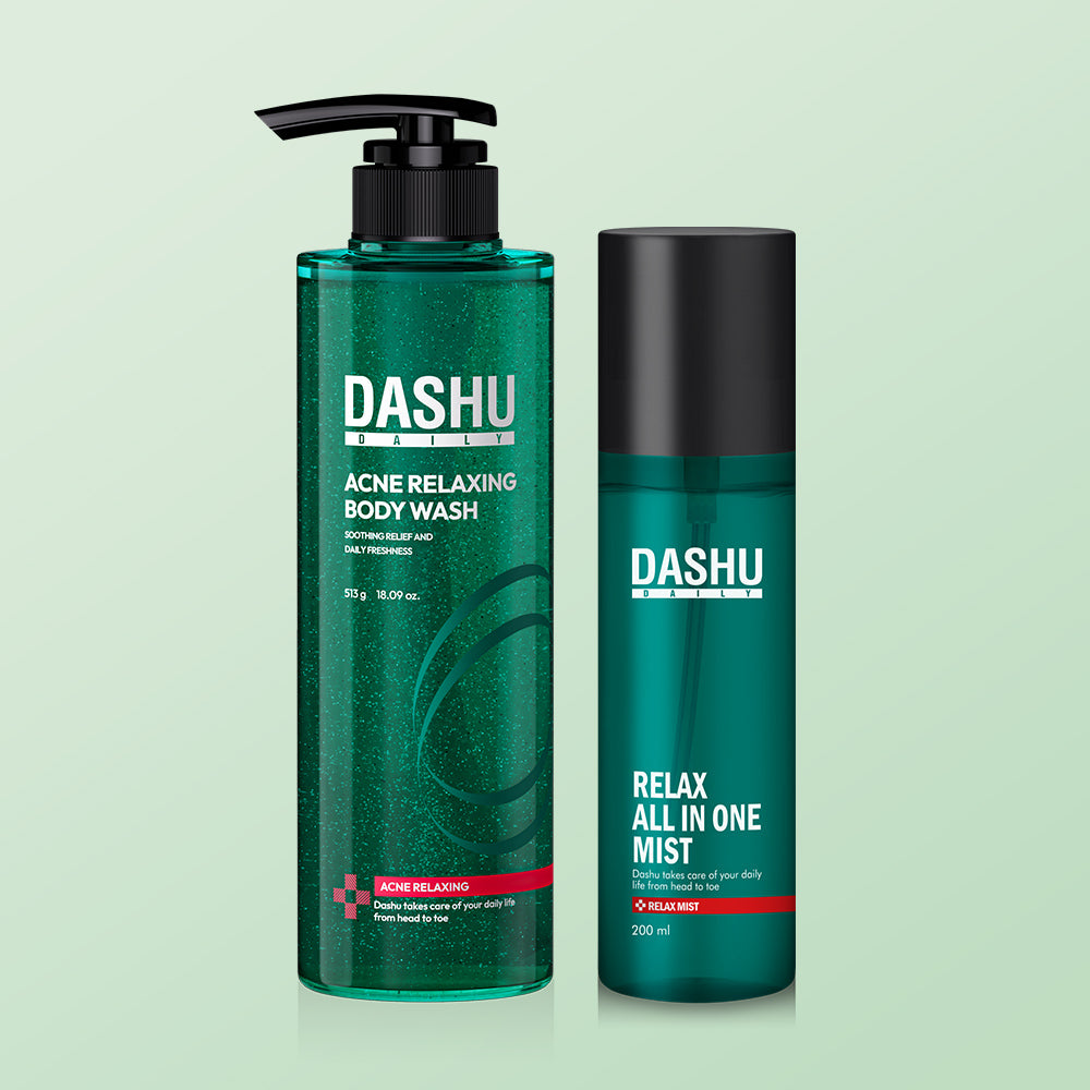 Dashu Body Trouble Care Set (Acne Relaxing Body Wash 500ml + All-in-One Body Mist 200ml)