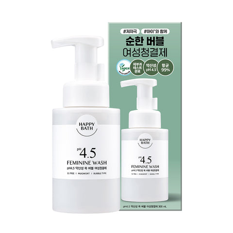 Happy Bath pH 4.5 Mild Feminine Cleanser 300ml (2-Pack)