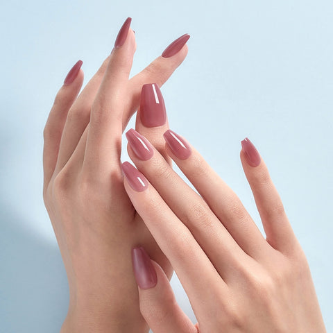 Dashing Diva Magic Press Pink Rouge (Coffin) Nail Tips