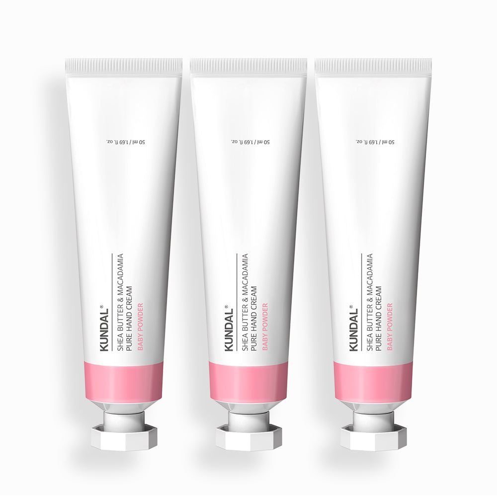 Kundal Pure Hand Cream 3-Piece Set Baby Powder 50ml