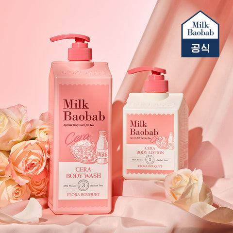 Milk Baobab Cera Shampoo + Treatment + Body Wash Flora Bouquet, 1.2L, 3 pcs