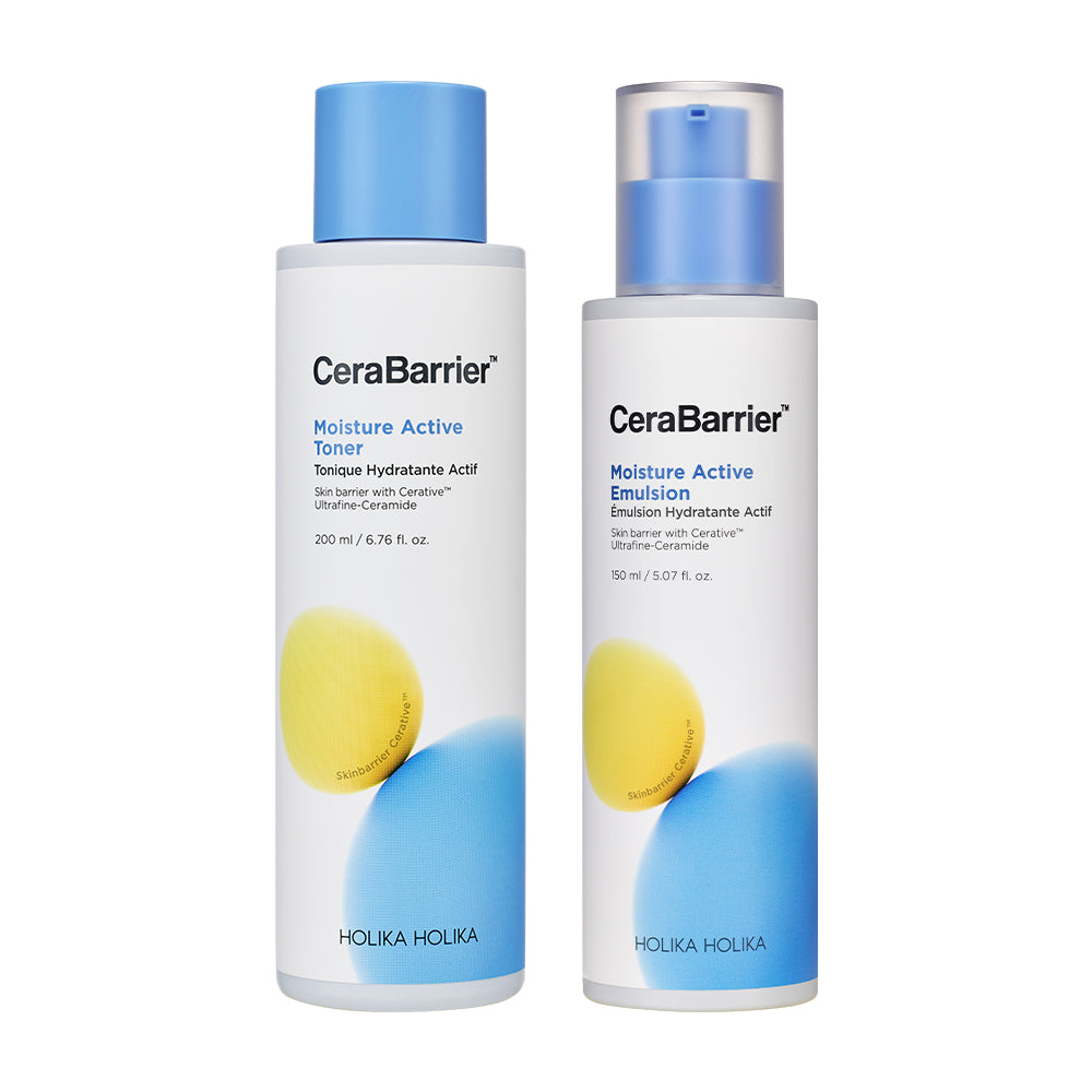 Holika Holika Cera Barrier Moisture Active Toner 200ml + Emulsion 150ml 2-Piece Set