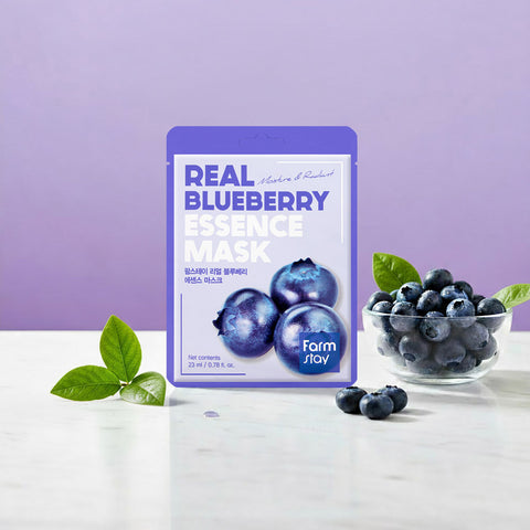 Farmstay Real Blueberry Essence Mask 23ml (10 sheets)