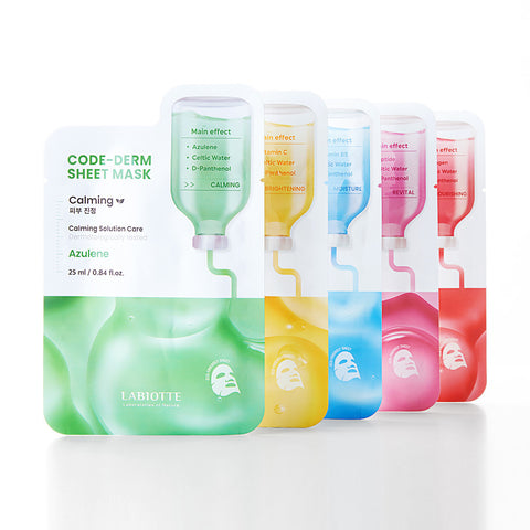 Labiotte CodeDerm Vegan Sheet Mask 25ml (10 Sheets)