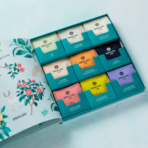 OSULLOC Tea Garden 9 Varieties x 3 Bags 27 Tea Bags 62.4 g