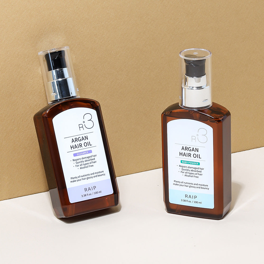 RAIP R3 Argan Hair Essence Oil 100ml 1+1 (Baby Powder & Elegance)