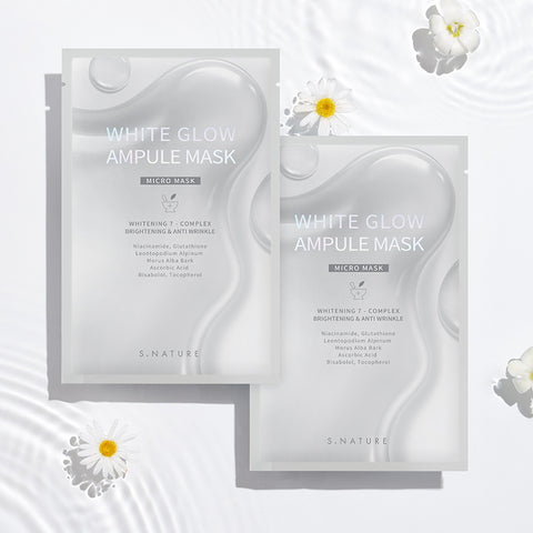 S.Nature White Glow Ampoule Mask 5 Sheets