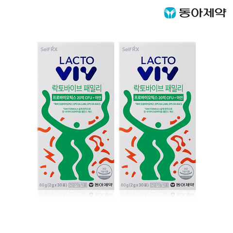 Dong-A Pharm Lactovibe Family Probiotics 30 Sachets x 2 Boxes