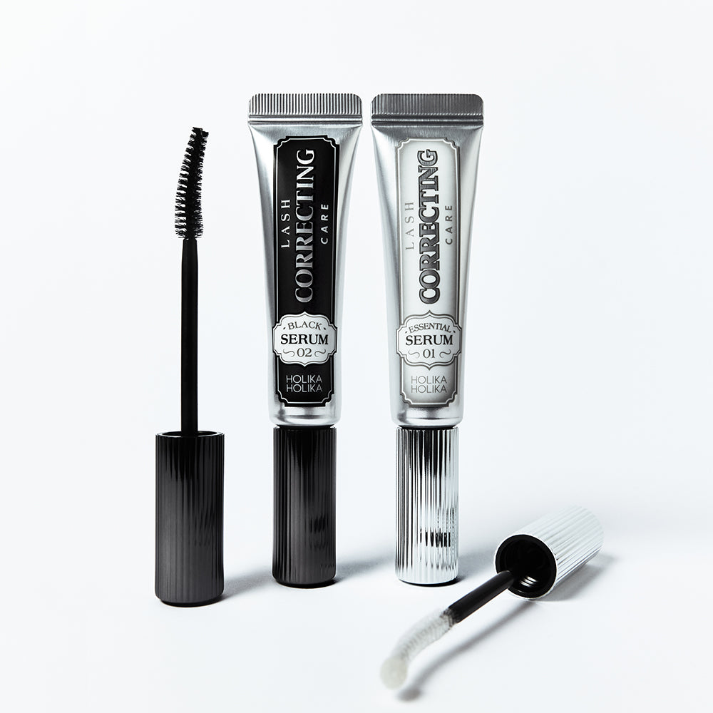 Holika Holika Lash Correcting Care Duo Set 01 Essential Serum x 02 Black Serum 9ml x 2