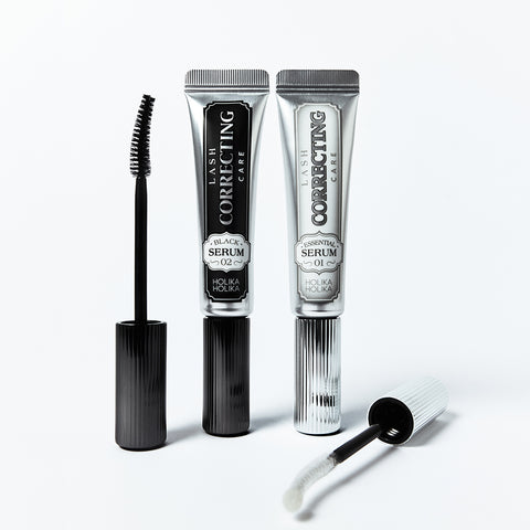 Holika Holika Lash Correcting Care Duo Set 01 Essential Serum x 02 Black Serum 9ml x 2