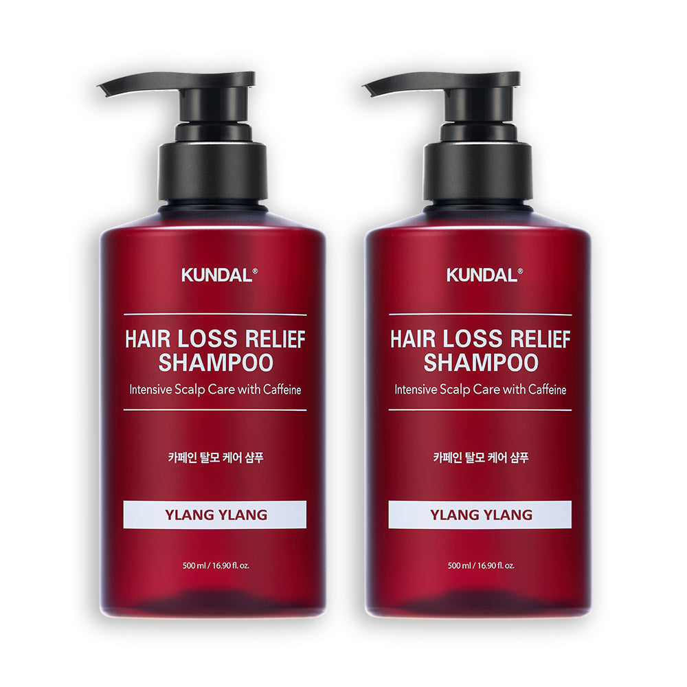 Kundal Caffeine Anti-Hair Loss Shampoo 2?Pack (Ylang Ylang) 500ml