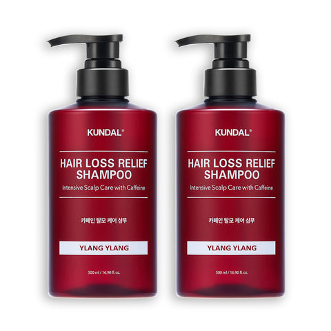 Kundal Caffeine Anti-Hair Loss Shampoo 2?Pack (Ylang Ylang) 500ml
