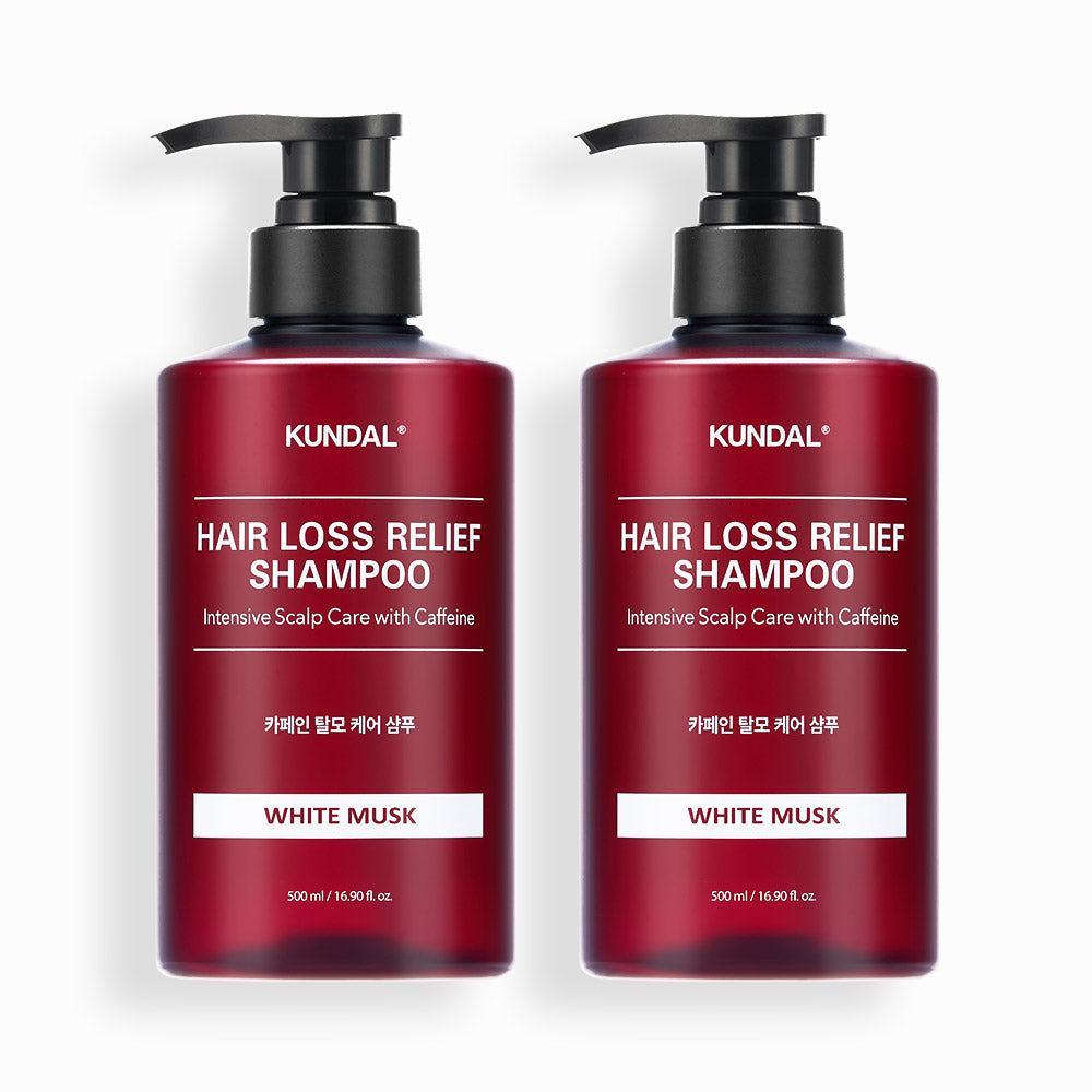 Kundal Caffeine Hair Loss Shampoo 2 Pack White Musk 500ml