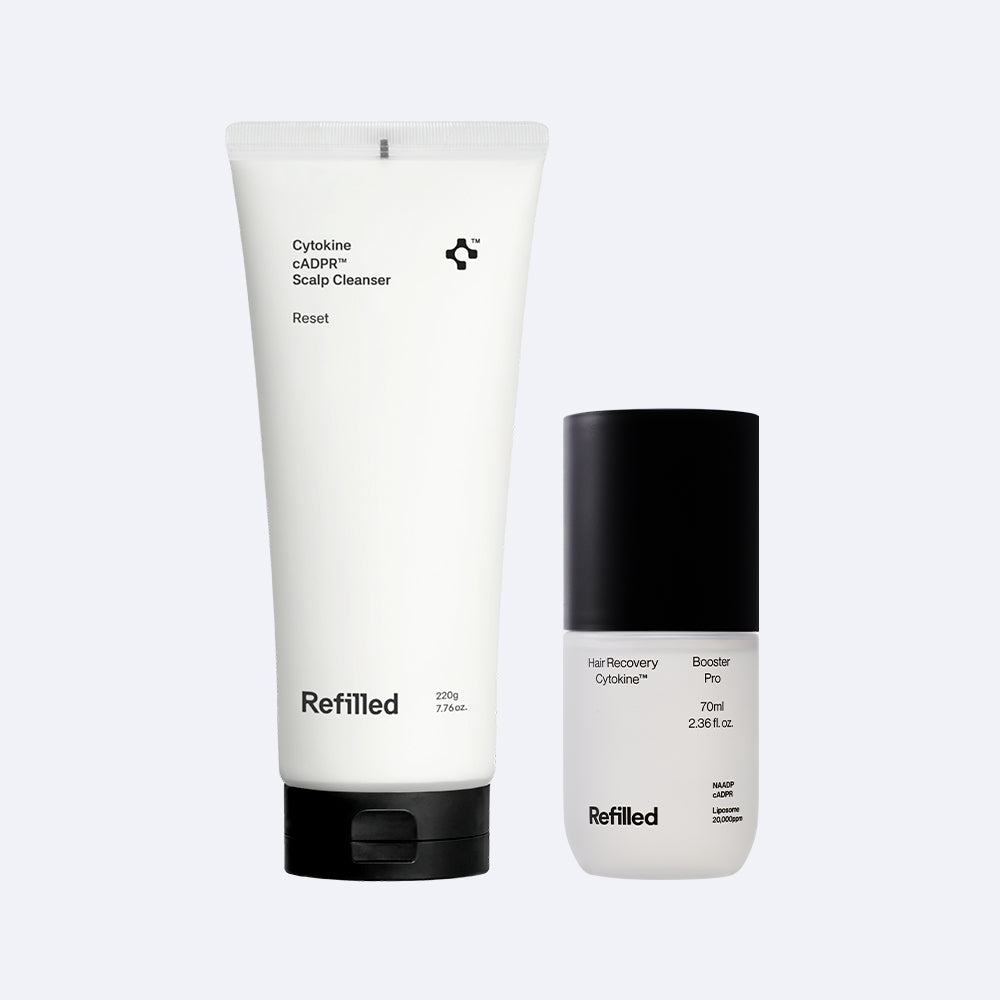Refilled Cytokine cADPR Scalp Reset Cleanser 220ml + Booster Pro 70ml