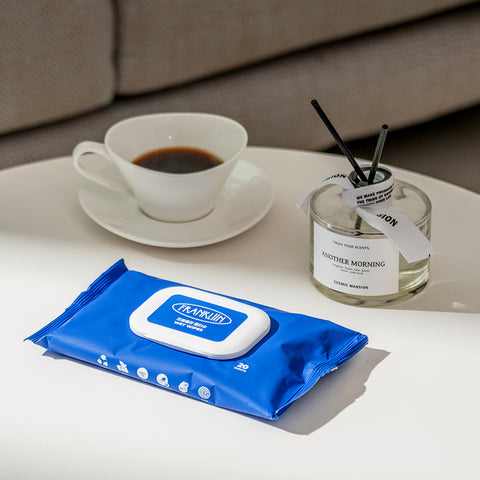 FRANKLIIN Portable Wet Wipes Cap 20 Sheets x 24 Packs (Biodegradable Non-Plastic)