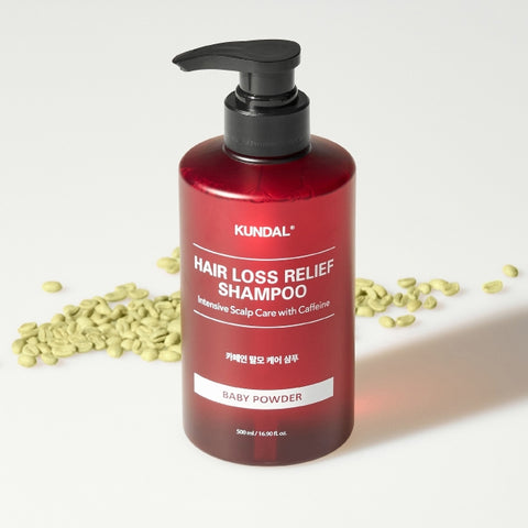 Kundal Caffeine Anti-Hair Loss Shampoo 2 Pack - Baby Powder 500ml