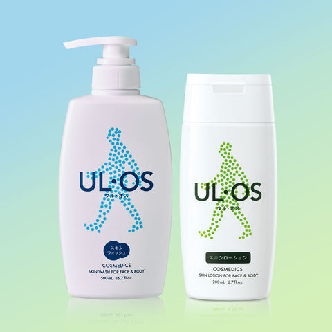 ULOS Skin Lotion / Skin Milk 200ml + Skin Wash 500ml Set