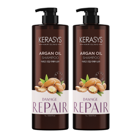 Kerasys Real Nature Argan Oil 1L x2 (Shampoo & Conditioner)