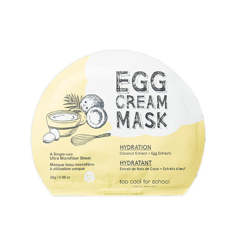 Too Cool For School Egg Cream Mask 28g 10 Sheets