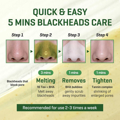 Soonsu Beauty Bye Bye Blackhead 30 days Miracle Green Tea Bubble Cleanser side view