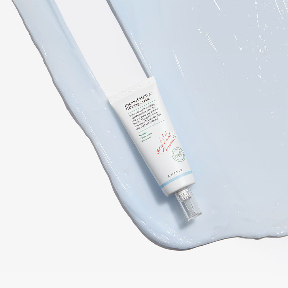 Tube of skincare product on a light blue background