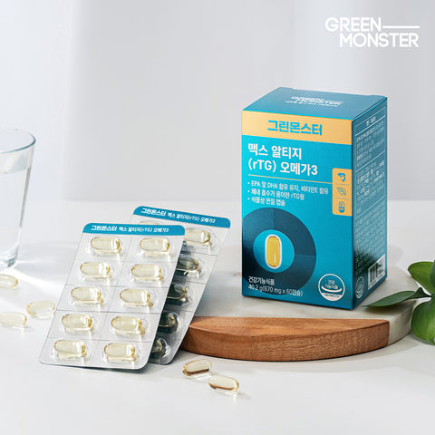 Green Monster Max rTG Omega-3 628mg x 60 Capsules (2 Pack)