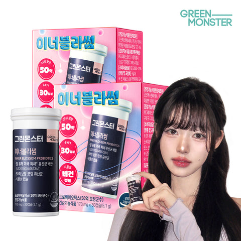 Green Monster Inner Blossom Probiotics 170mg x 30 Capsules (2 Pack)
