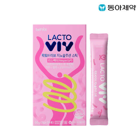 Dong-A Pharm Lactovibe Gino Solution Stick Respecta Vaginal Probiotic Powder 30 Sachets (1-Month Supply)