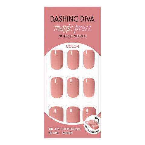 Dashing Diva Magic Press Dry Rose (Regular Round) Nail Tips