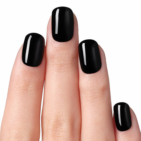Dashing Diva MagicPress Steady Black (Regular Round) Nail Tips