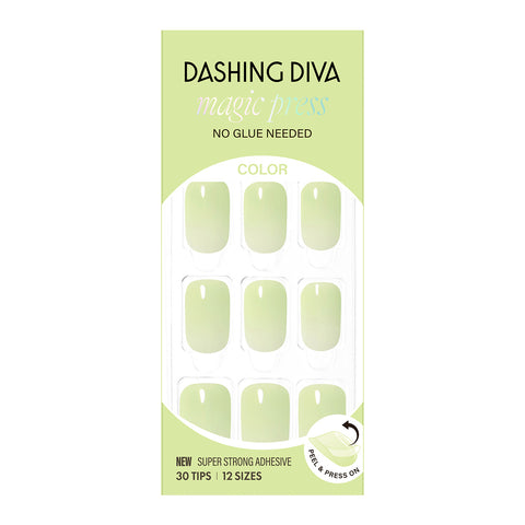 Dashing Diva Magic Press Joy Green (Regular Round) Nail Tips