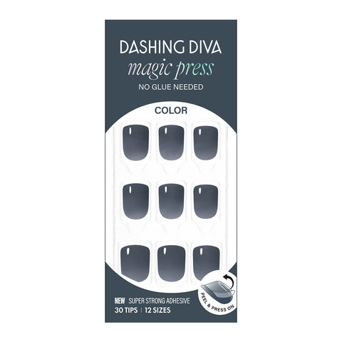 Dashing Diva Magic Press Noir (Short Square) Nail Tips