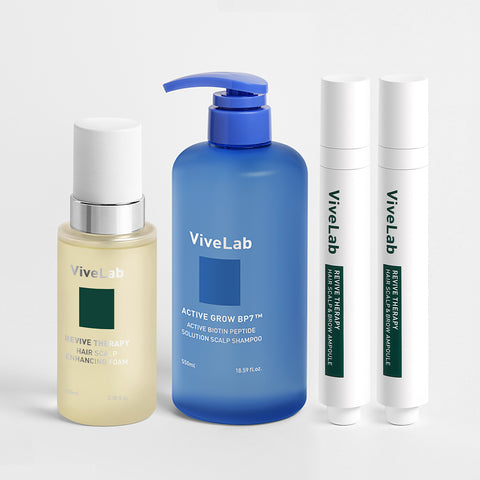Vivelab Hair Loss Relief Set (2 Scalp Ampoules + Enhancing Foam + Active Biotin Shampoo + Biotin Shampoo 70ml)