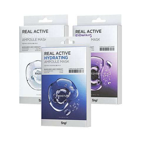 SNP Real Active Ampoule Mask Pack 5 Sheets