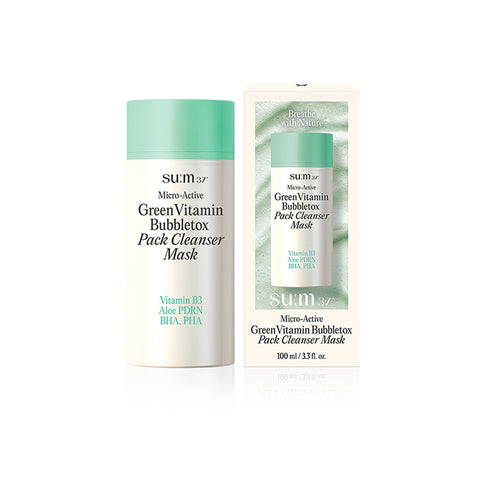 SU:M37 x Wallace & Gromit Micro Active Green BubbleTox Mask 100ml