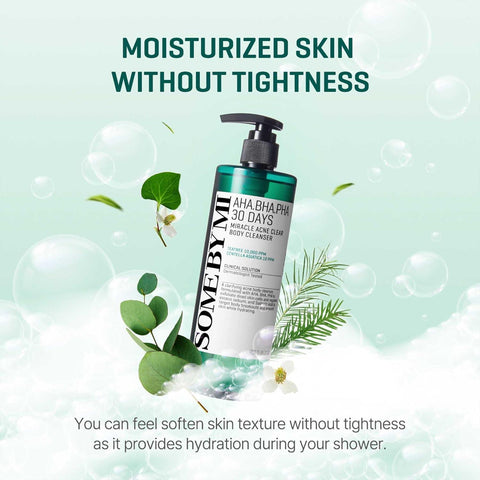 Soonsu Beauty AHA BHA PHA 30 days Miracle Acne Clear Body Cleanser application use