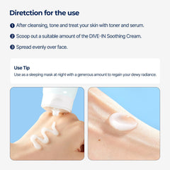 Soonsu Beauty DIVE IN Low Molecular Hyaluronic Acid Soothing Cream packaging design