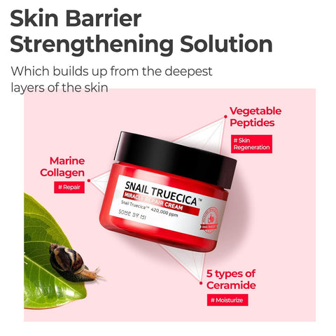 Soonsu Beauty Snail Truecica Miracle Repair Cream texture close-up
