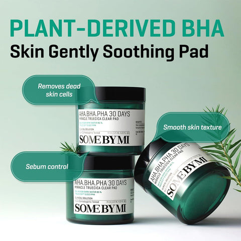 Soonsu Beauty AHA BHA PHA 30 days Miracle Truecica Clear Pad front view