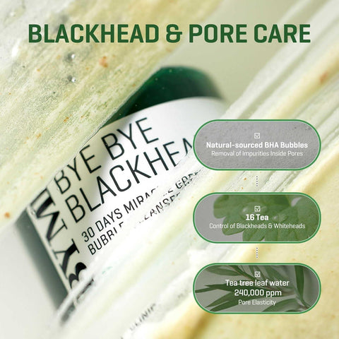Soonsu Beauty Bye Bye Blackhead 30 days Miracle Green Tea Bubble Cleanser front view