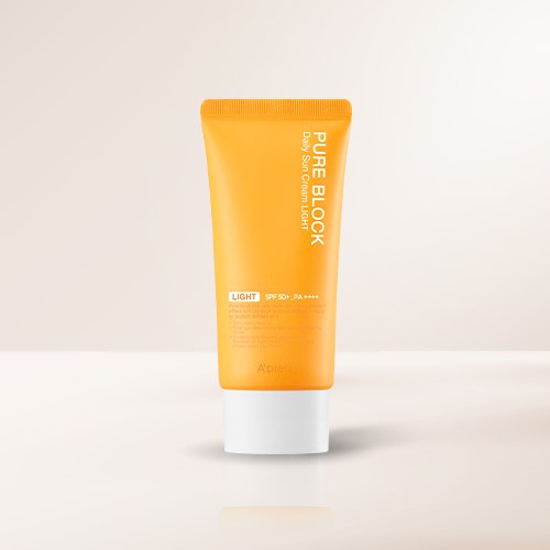 A'PIEU Pure Block Natural Daily Sun Cream Light 50ml (2 Pack)