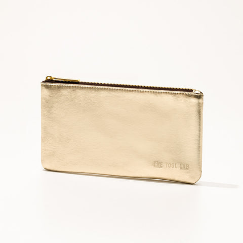 The Tool Lab 902 Light Gold Makeup Pouch Medium (12.5 x 22 cm)