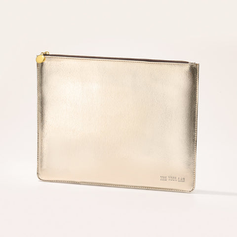 The Tool Lab 913 Makeup Clutch Pouch Gold Big Bag (30 x 21 cm)