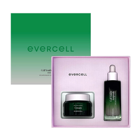 Evercell Cell Youth Ampoule 50ml + Renewal Cream 60g Set (Stem Cell Culture Extract)
