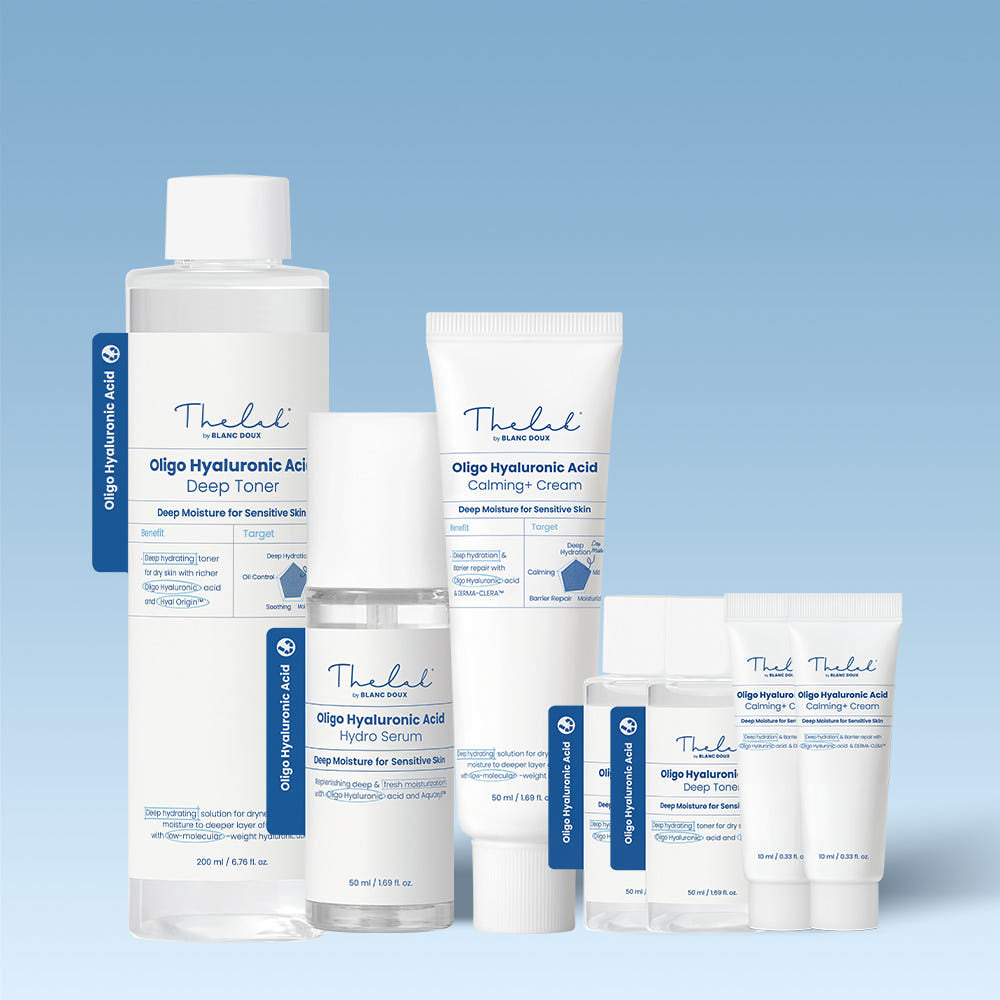 THE LAB by blanc doux Deep Toner 200ml + Hydro Serum + Calming Cream 50ml (3-Piece Set)