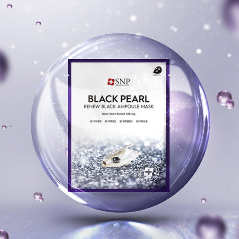 Soonsu Beauty Black Pearl Renew Black Ampoule Mask texture close-up