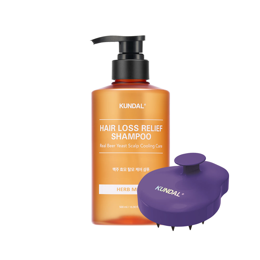 Kundal Beer Yeast Hair Loss Shampoo 500ml (1 pc) + Shampoo Brush