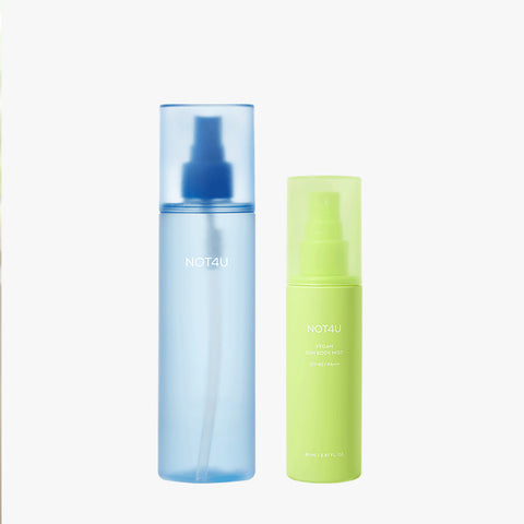 NOT4U Clear Body Mist 200ml + Vegan Sun Body Mist 85ml